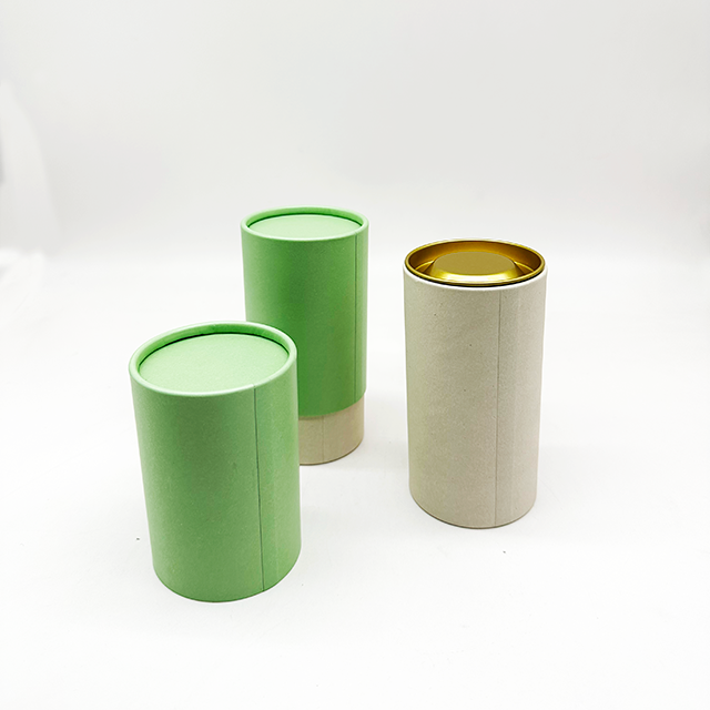 Embalagem de tubo de chá de papel Kraft de qualidade alimentar personalizada Hallpack Produtos alimentícios saudáveis ​​​​embalagem estilo lata para grãos de café