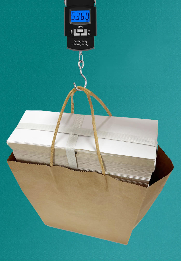Saco de embalagem de papel Kraft reciclável personalizado com solução de embalagem biodegradável de fábrica com alça de transporte