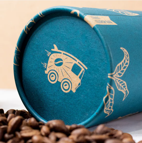 Eco amigável papelão solto chá café feijão cilindro redondo caixa de embalagem de grau alimentício tubo de papel à prova de umidade tubo de papel kraft