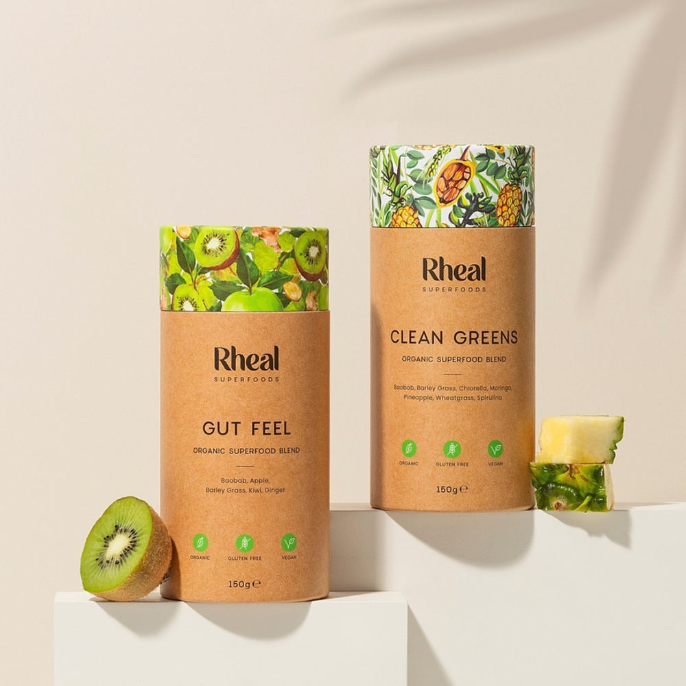 Tubo de embalagem biodegradável personalizado de grau alimentício impresso café superalimento chá caixa cilíndrica para armazenamento de pó de colágeno