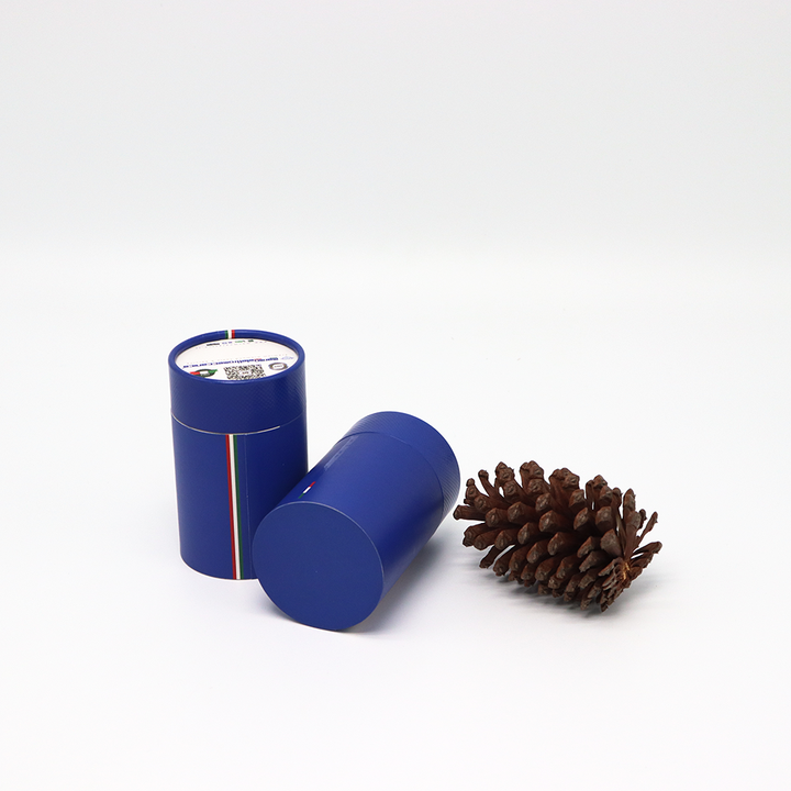 Caixa de cilindro de papelão cosmético biodegradável de luxo personalizado que desaparece, manuseio de impressão, embalagem de tubo de papel para frasco de perfume