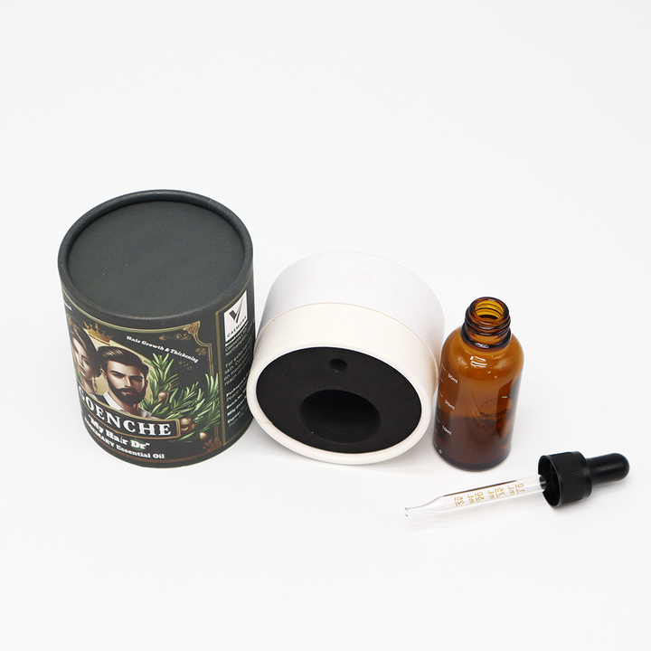 Pacote de caixas de tubo redondo embalado em papelão cosmético personalizado de alta qualidade para frasco de perfume de óleo essencial