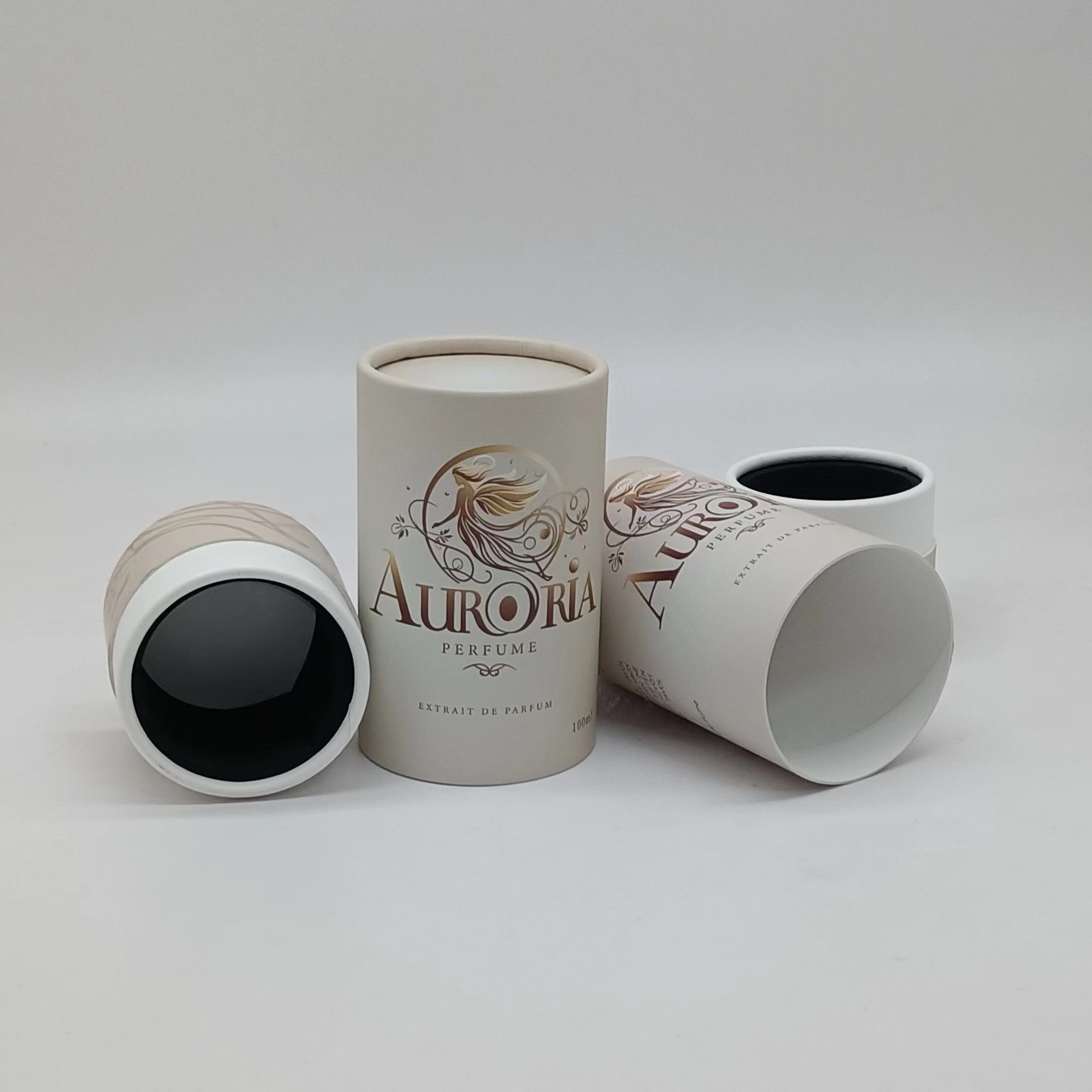 Perfume biodegradável do projeto do pacote do tubo do papel do cilindro do cartão de Kraft para o presente