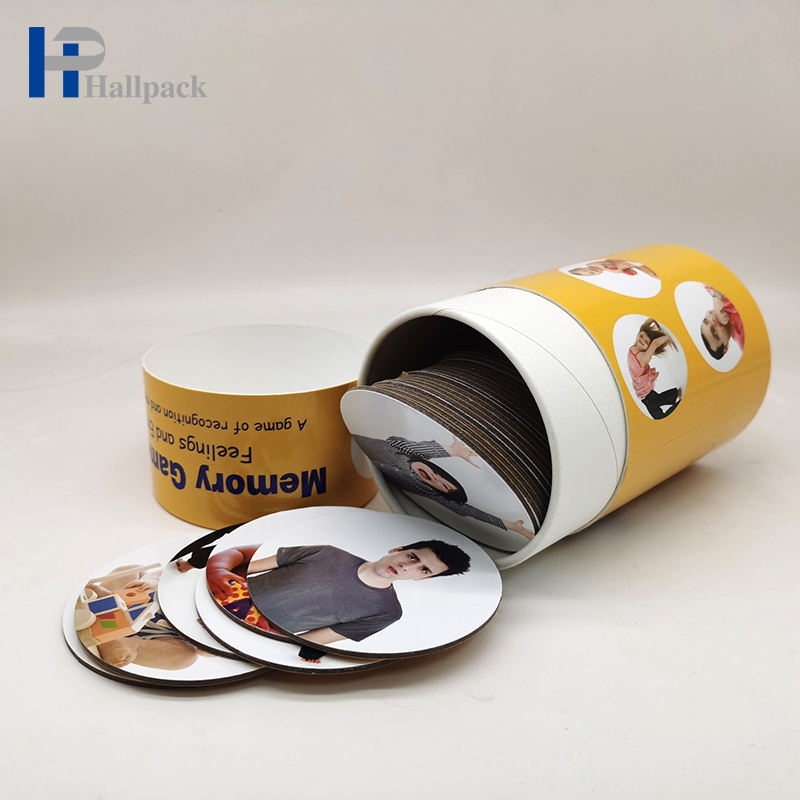 Ofício personalizado privado do presente redondo do tubo do cartão de Kraft superfície gravada que desaparece a impressão para empacotar