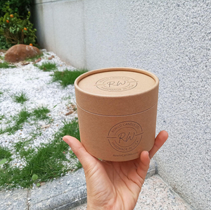 Embalagem de tubo de papel de vela personalizada com material 100% reciclado