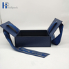 Embalagem luxuosa de caixa de fita azul para perfume, caixas de presente personalizadas para chá, batom, cerveja, cílios, ferramentas, perucas