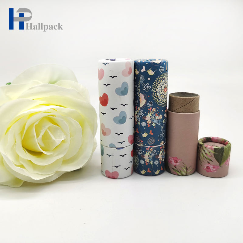 Atacado 0,3 onças Kraft Eco Food Grade Tubo de papelão redondo de papel artesanal embalagem de bálsamo labial para artesanato e projetos