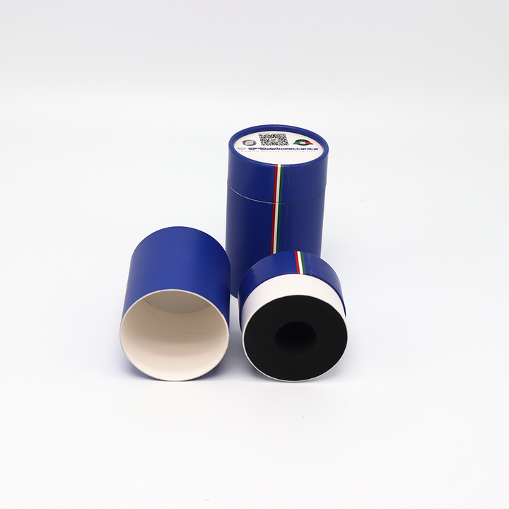 Caixa de cilindro de papelão cosmético biodegradável de luxo personalizado que desaparece, manuseio de impressão, embalagem de tubo de papel para frasco de perfume