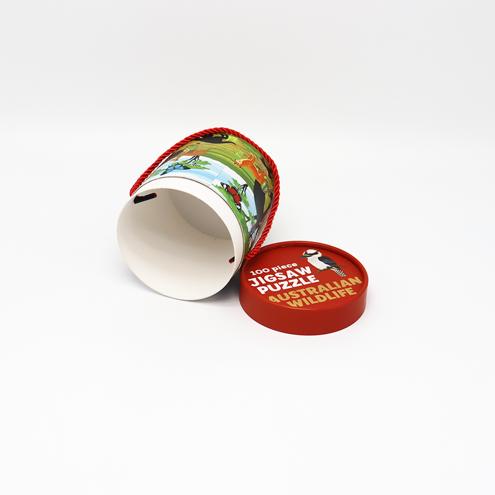 Embalagem personalizada para presente e artesanato, caixa de cilindro de papelão, tubo de papel, embalagem para crianças, quebra-cabeça de brinquedo