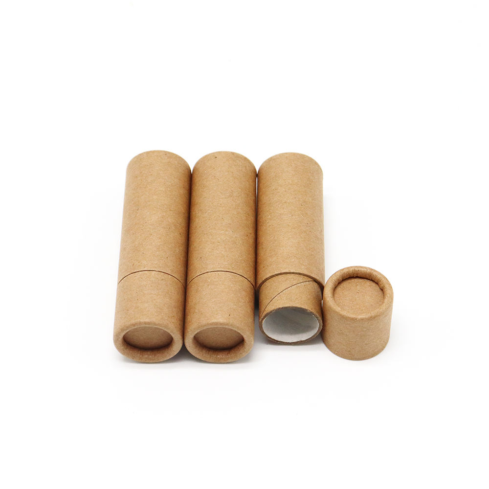 Atacado push up tubo de papel desodorante recipiente eco caixa de embalagem biodegradável papelão bálsamo labial tubo de papel kraft