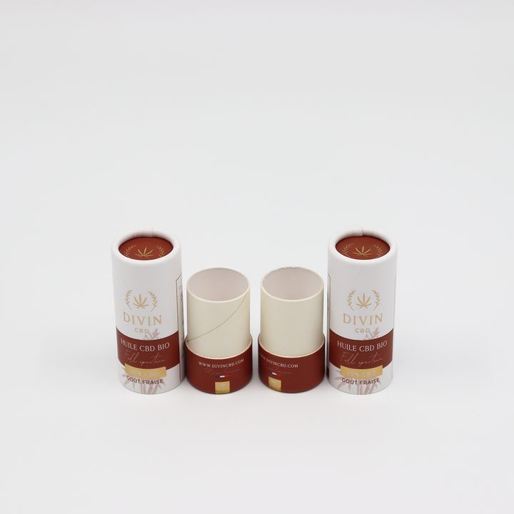 Embalagem cosmética personalizada de alta qualidade, caixa de cilindro de papelão, tubo de papel, embalagem para perfume, esmalte, óleo essencial, cbd