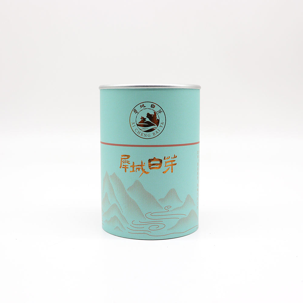 O chá circular de empacotamento amigável de Eco imprimiu caixas do tubo do logotipo personalizou a caixa de presente do cilindro de papel