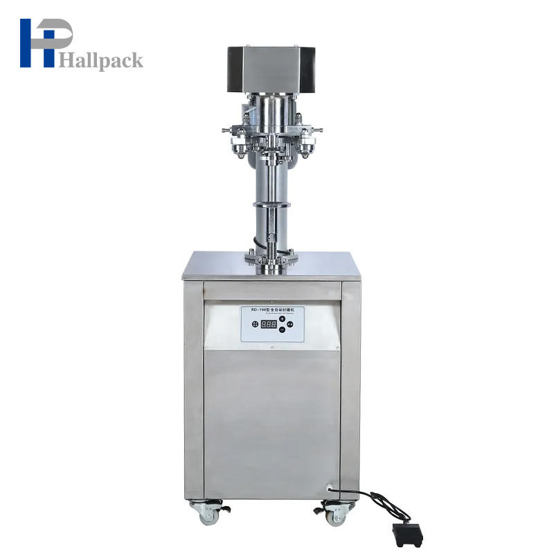 Máquina seladora vertical de aço inoxidável para latas automáticas na China