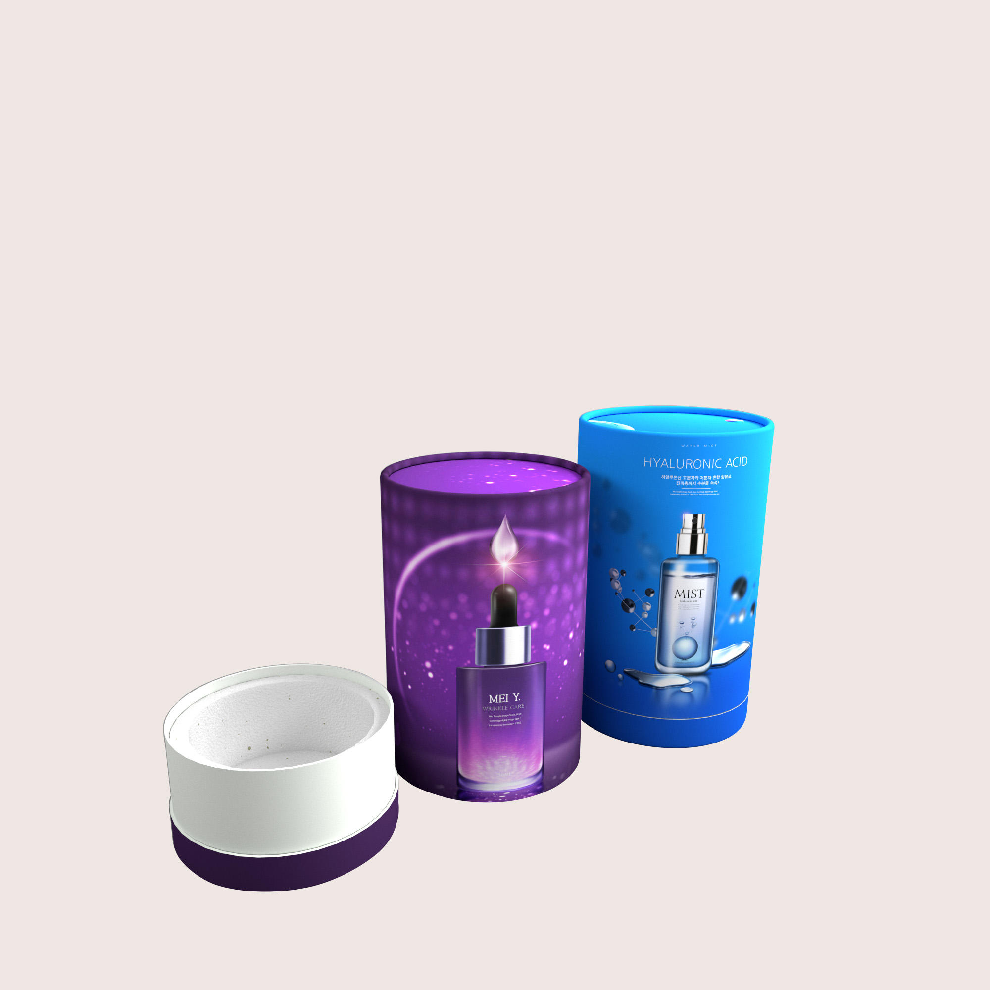 Tubo de caixa de papel kraft ecológico de alta qualidade, embalagem de cosméticos, tubo de embalagem para envio de alimentos, tubo de papel