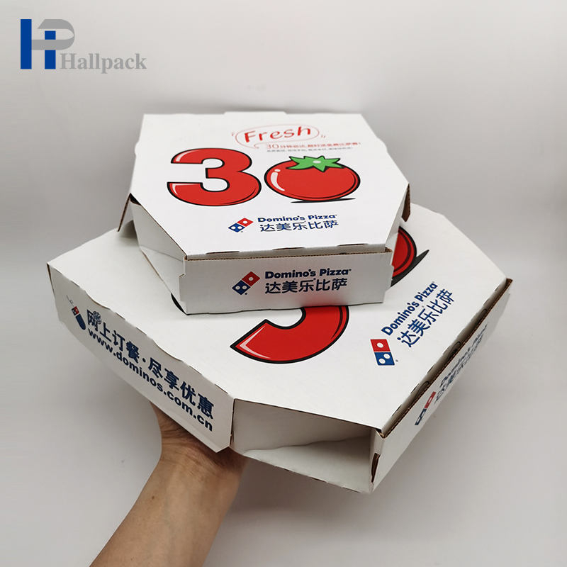 Design personalizado caixa de pizza impressa caixa de papel de embalagem de produto comestível