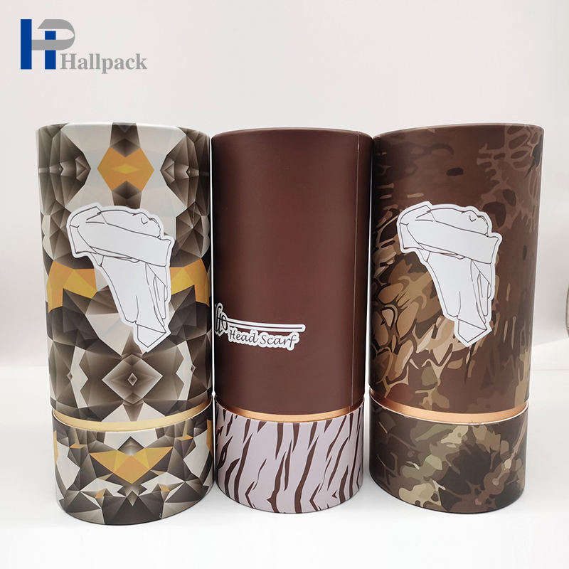 Cilindro biodegradável da roupa que empacota o tubo redondo de papel feito sob encomenda do ofício