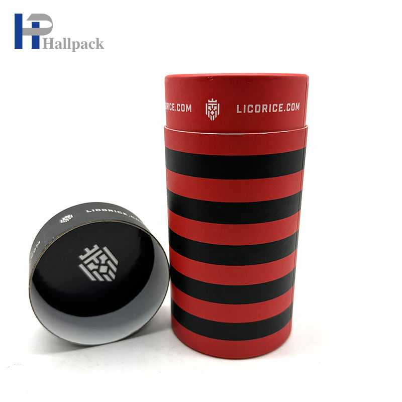 Caixa de garrafa conta-gotas com logotipo personalizável de alta qualidade, embalagem redonda de papelão Kraft para cosméticos, tubo de papelão colorido