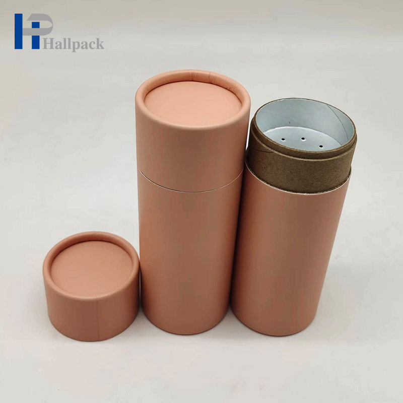 Tubos de empacotamento redondos criativos impressos do papel de embalagem com cilindro de papel cor-de-rosa do pó da personalização de Sifer