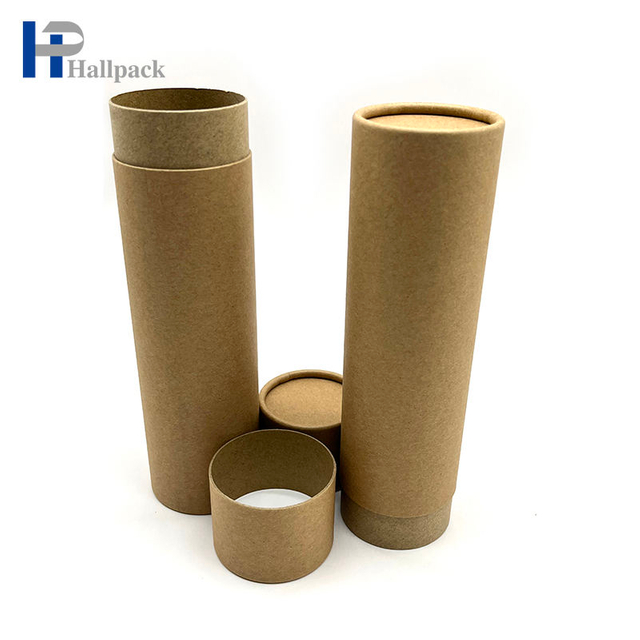 Tubo de papel redondo Kraft marrom, tubo de papel de enchimento de bálsamo de papel artístico