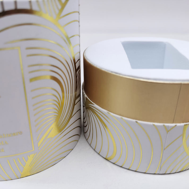 Embalagem de papel redonda personalizada com design de cintura nua por atacado tubo de papel Kraft