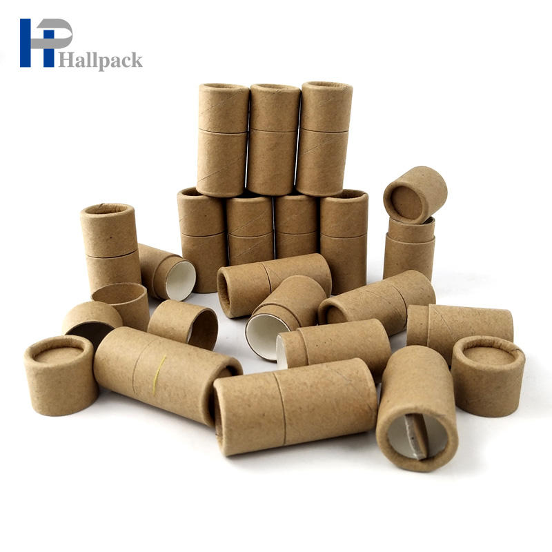 Tubo de papel de papelão vazio push up estilo bálsamo labial tubo de batom de papel