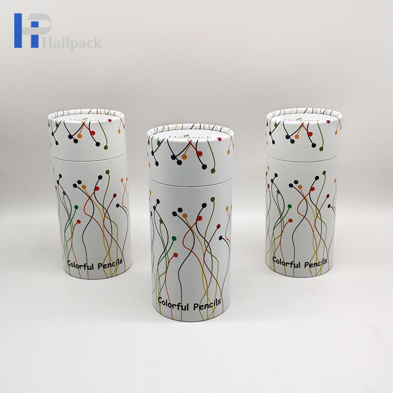 Empacotamento cosmético do tubo do papel de embalagem da escova da composição do cilindro feito sob encomenda do teste padrão