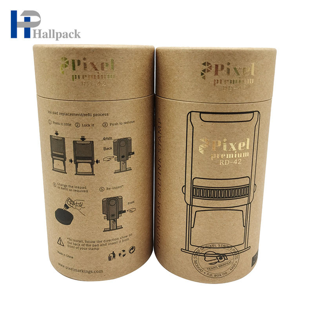 Tubos ecológicos do papel de embalagem do selo do cilindro feito sob encomenda que empacotam para produtos do agregado familiar