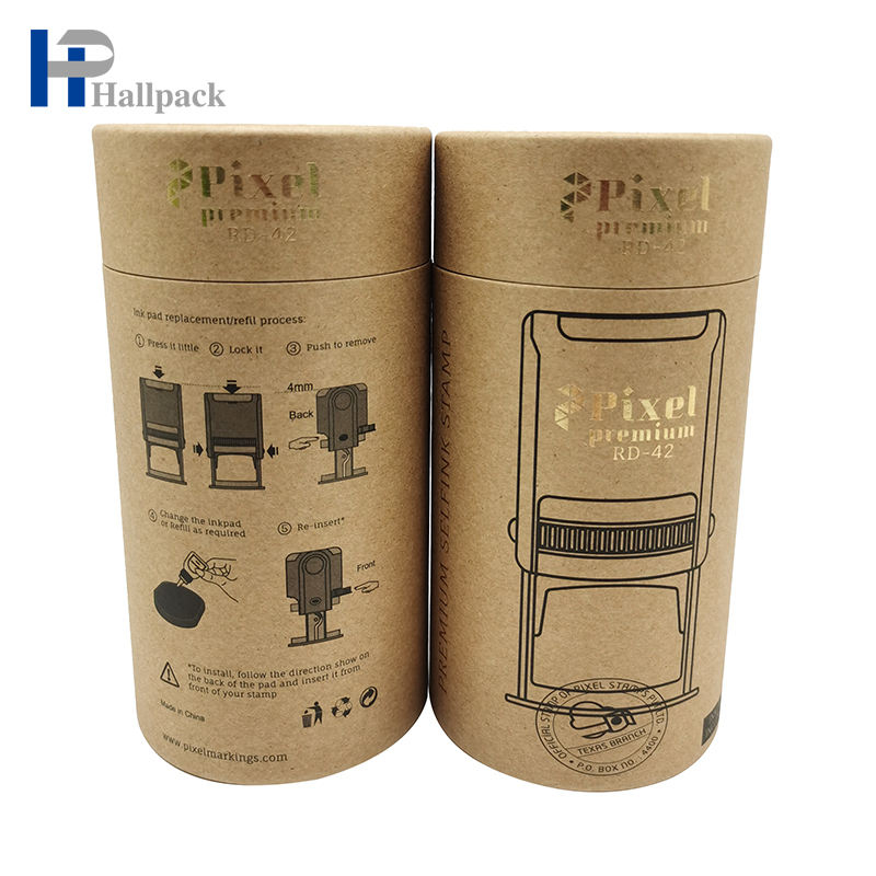 Tubos ecológicos do papel de embalagem do selo do cilindro feito sob encomenda que empacotam para produtos do agregado familiar