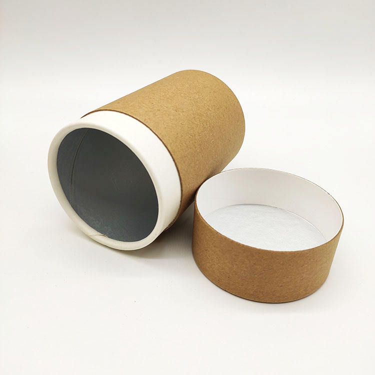 Caixa de chá de alta qualidade embalagem personalizada 100% cilindro reciclado tubo de café de papel