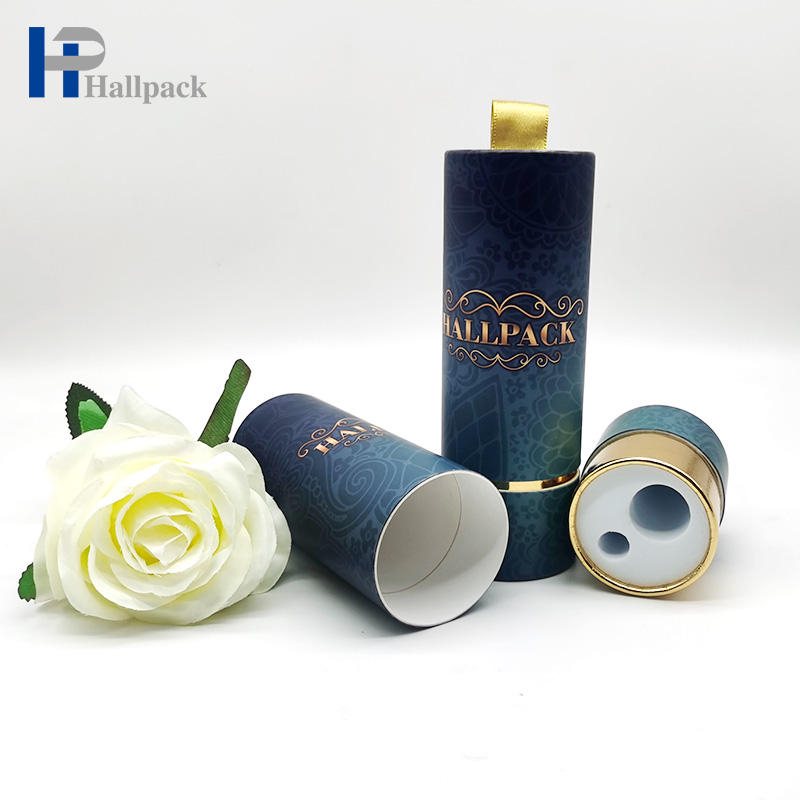 Tubo cosmético amigável do papel da garrafa de óleo essencial do tubo de papel da cópia a cores de Eco