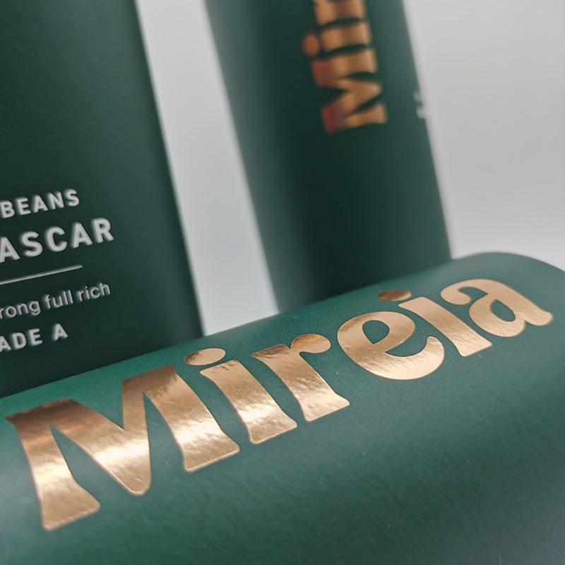 Tubo de papel cosmético redondo verde essência garrafa de óleo tubo de papel de embalagem