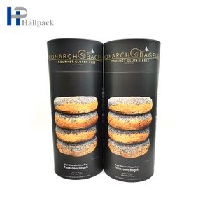 Venda quente logotipo de tamanho personalizável embalagem solta papel kraft tubo de papel preto