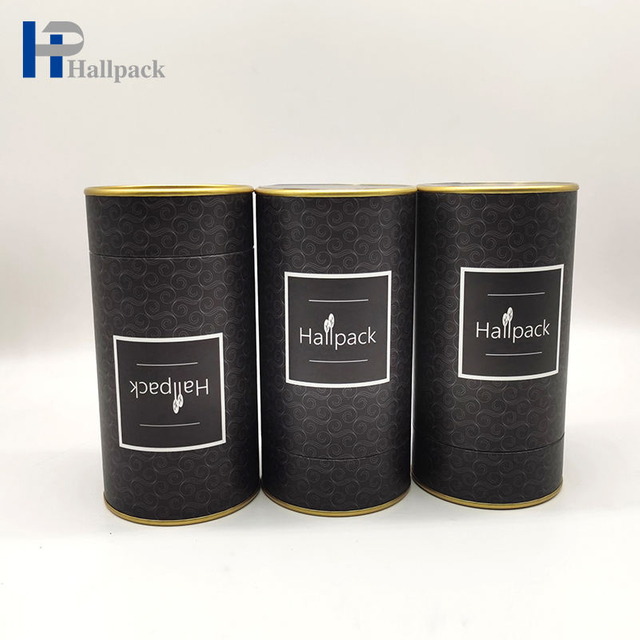 Tubo de papel marrom com impressão personalizada Tubo cosmético branco Tubo de embalagem de papel preto