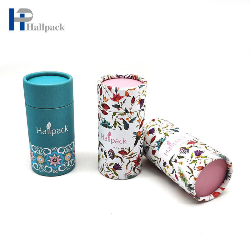Logotipo personalizado brilho labial redondo tubo de papelão desadorante papel push up tubo de embalagem de papel