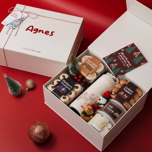 Caixa de presente de natal em forma de livro de design personalizada para chocolates biscoitos doces de doces