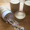 Pacote redondo da caixa do tubo empacotado cartão cosmético feito sob encomenda biodegradável para botões de algodão de bambu