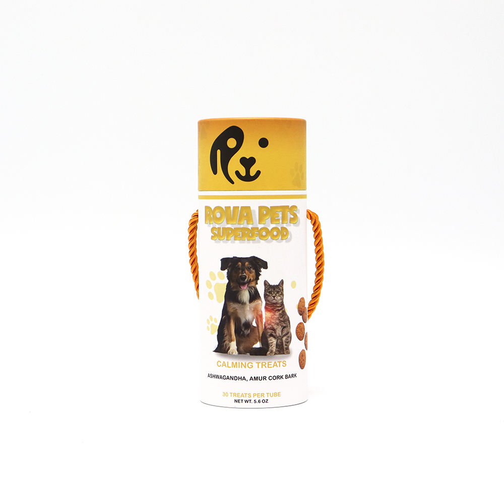 Tubos de empacotamento Eco amigável biodegradável da caixa do cilindro do cartão de Kraft do produto comestível Embalagem do tubo de papel dos alimentos para animais de estimação