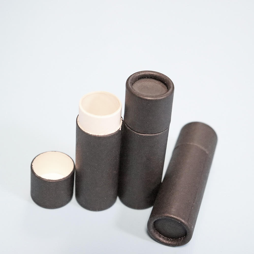 Tubos de lipbalm de papel desodorante preto de 5ml com preço baixo