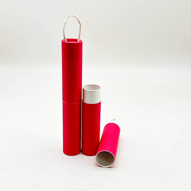 Caixa de tubo redondo de material biodegradável com design personalizado Hallpack para conjunto de presente com caixa de papel de cilindro Kraft de fita para escova