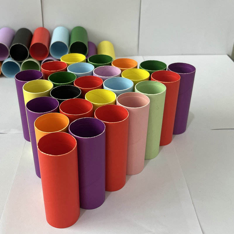 Núcleos de papel de arte de designer de 2 polegadas artesanais DIY tubos de papel colorido reciclável 54 mm