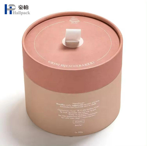 Amostra grátis novo material rosa doce skincare cilindro cosmético caixa de embalagem redonda recipiente papelão prink tubo de papel cosmético