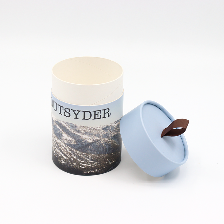 Caixa feita sob encomenda amigável do cilindro do cartão do produto comestível de Eco com tubo do papel da fita que empacota para o chá do café