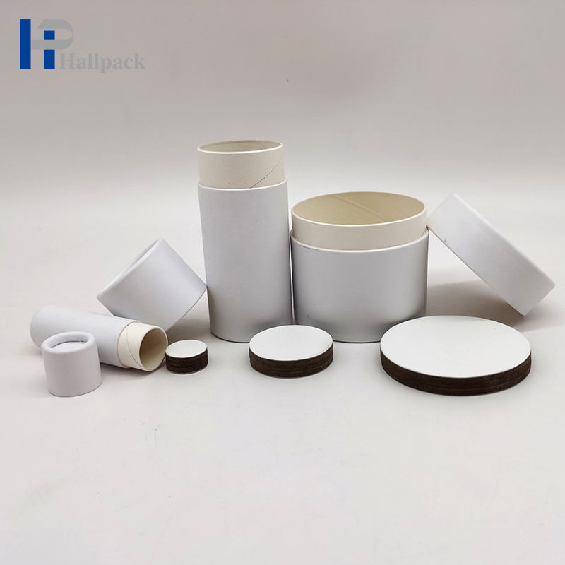 Embalagem cosmética personalizada ecológica, caixa de cilindro de papelão, tubo de papel, embalagem para empurrar para cima, bálsamo para nariz de animais de estimação, desodorante labial