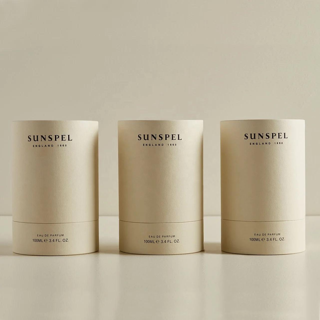 Venda quente personalizada garrafa de perfume cosmético garrafa de óleo essencial tubo de papel cilindro redondo tubos de embalagem de papelão para perfume