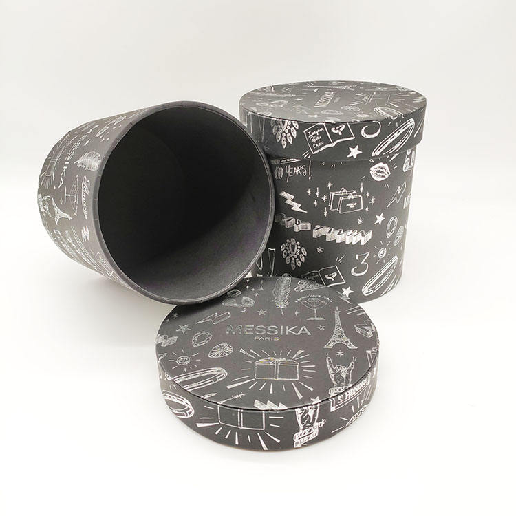Embalagem de tubo de latas de papel de cilindro redondo