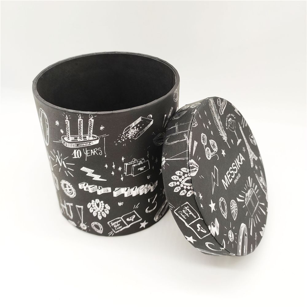 Embalagem de tubo de latas de papel de cilindro redondo