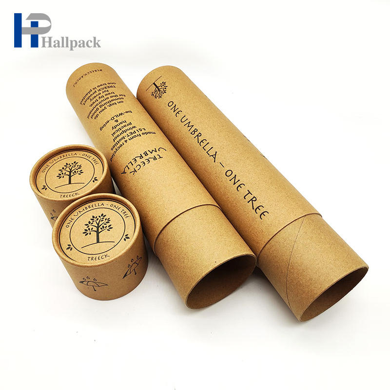 Personalize o tubo de papelão decorativo do tubo do papel de embalagem do selo da embalagem biodegradável