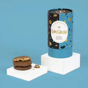 Caixa de tubo redondo de folha quente personalizada Hallpack Kraft biodegradável para embalagem de chocolate de chá Tubo de papel de embalagem de alimentos orgânicos