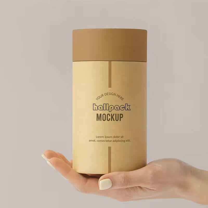 Cápsulas amigáveis ​​recicláveis ​​do colágeno do suplemento ao comprimido do alimento de Eco que empacotam o tubo vazio de PackagingPaper do pó Kraft para cápsulas