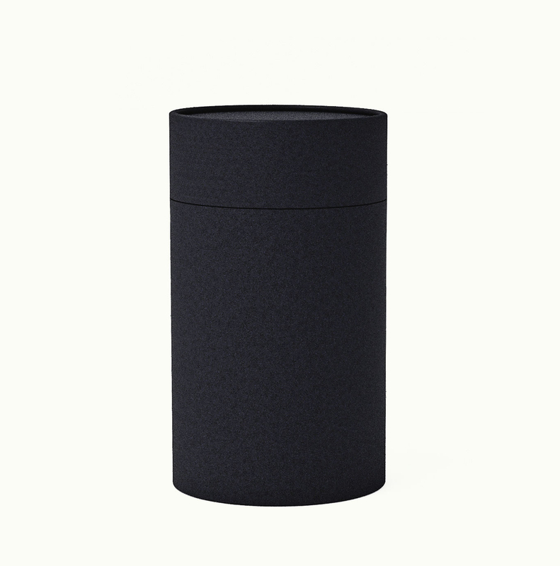 Tubo de papel de papelão para cilindro, preto, tamanho s, para café, bebidas, suco, champanhe e tequila, embalagem durável e forte